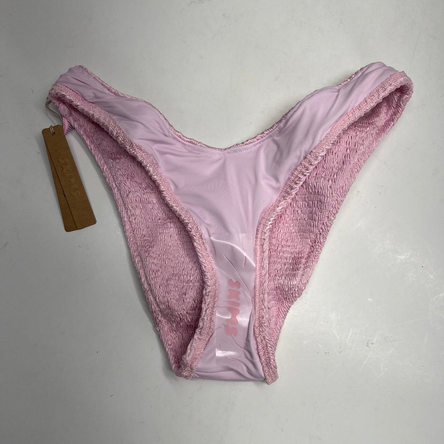 SKIMS Cheeky Tanga Bikini Bottom Women's Sz M Cherry Blossom BMBIK-11372W