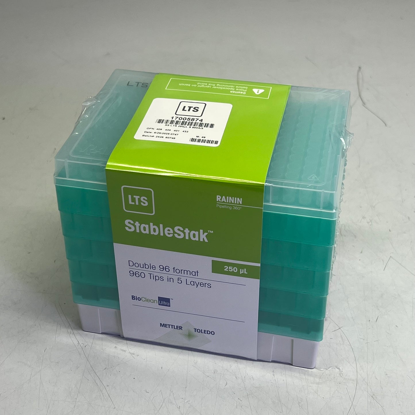 METTLER TOLEDO (960 PACK) Stablestak Double 96 Format Pipettes LTS 250µL