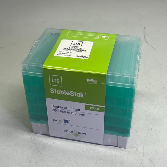 METTLER TOLEDO (960 PACK) Stablestak Double 96 Format Pipettes LTS 250µL