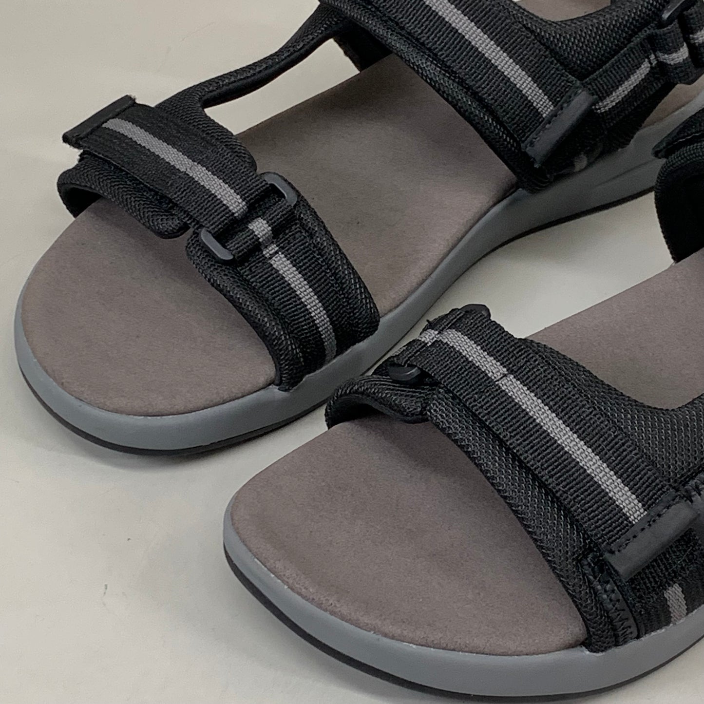 PROPET Eli Comfort Sandals XX(5E) Men's SZ 11 Black/Grey MSV031NBGRE-11