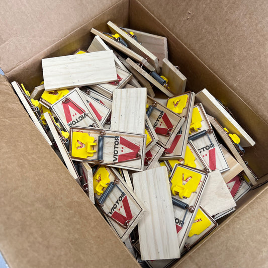 VICTOR (72 PACK) Mouse Snap Trap Pre-baited Expanded Trigger Wooden M325