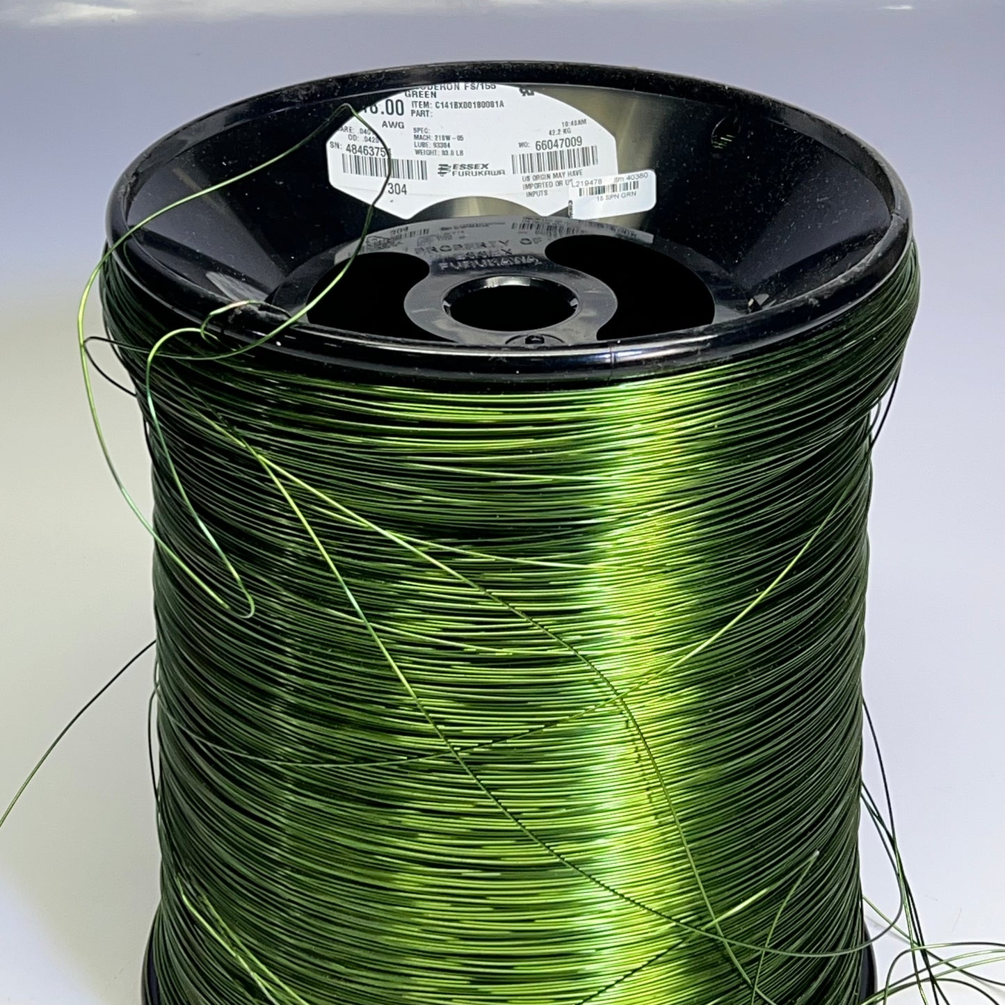 ELEKTRISOLA Copper Magnet Wire Polyester AQ18 18 AWG Green C141BX00180081A
