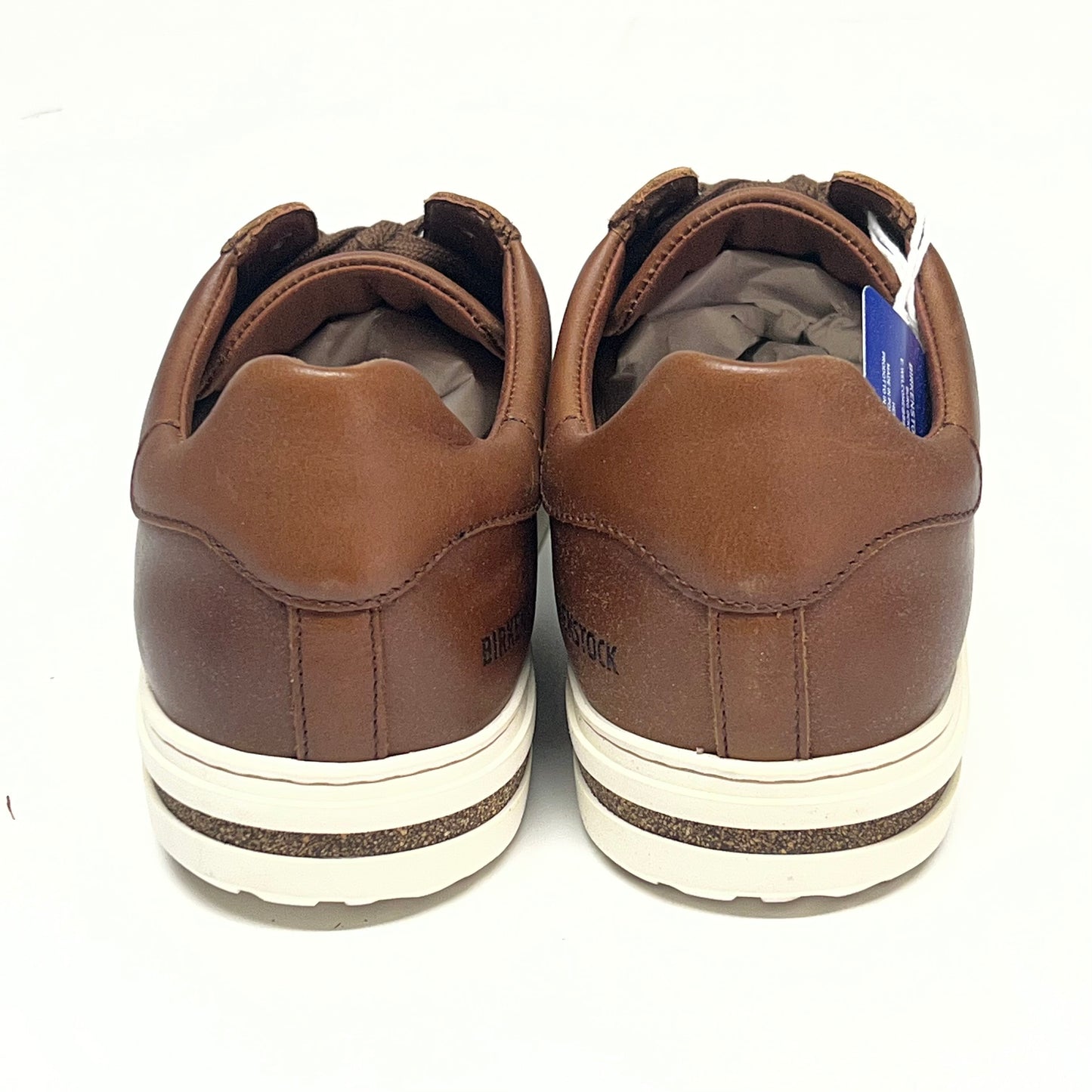 BIRKINSTOCK  Bend Low Leather Lace Up Sneaker Unisex Sz EU 41 Cognac 1026177