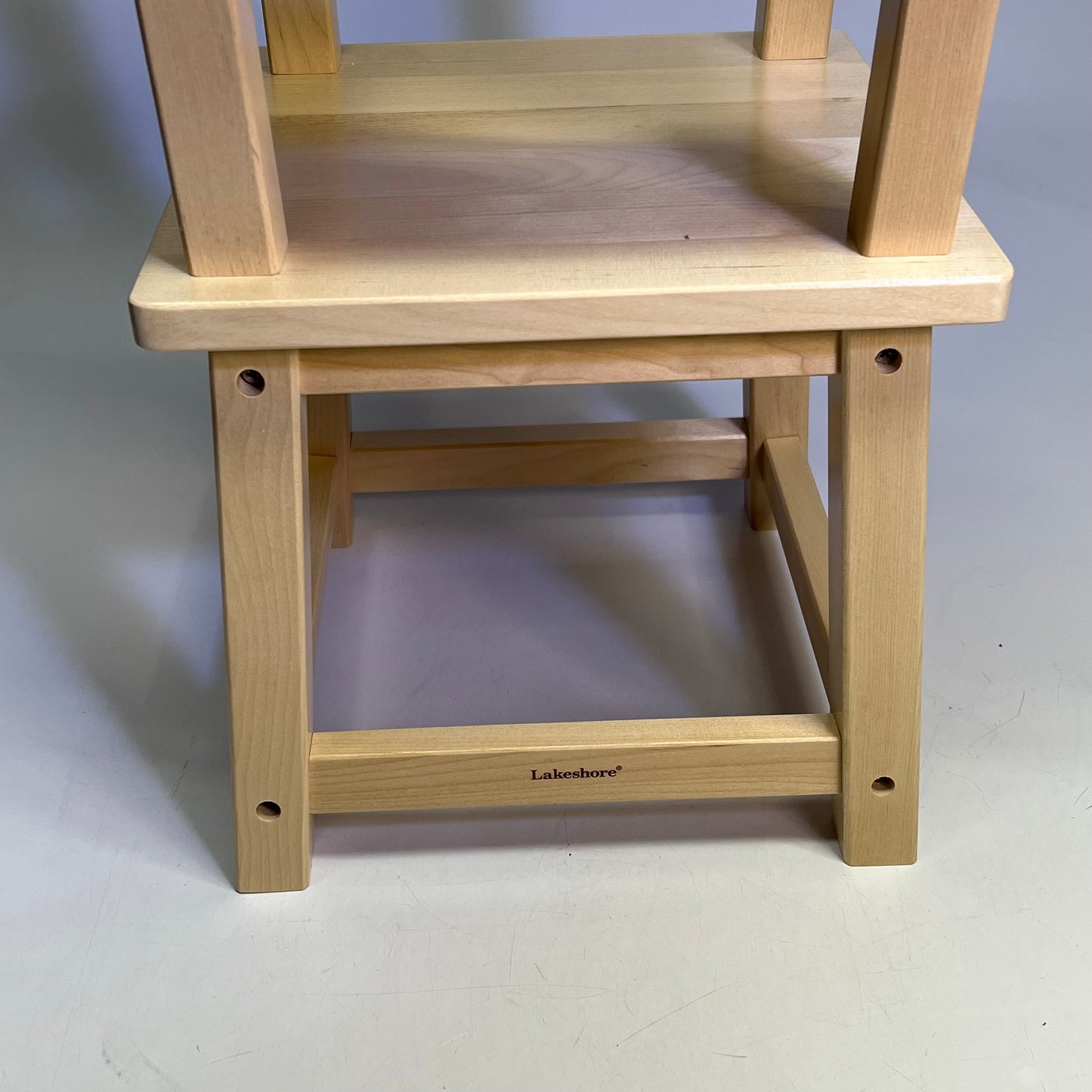 LAKESHORE Hardwood Doll High Chair 11"w x 10 1/4"d x 21 1/2"h Tan EE557