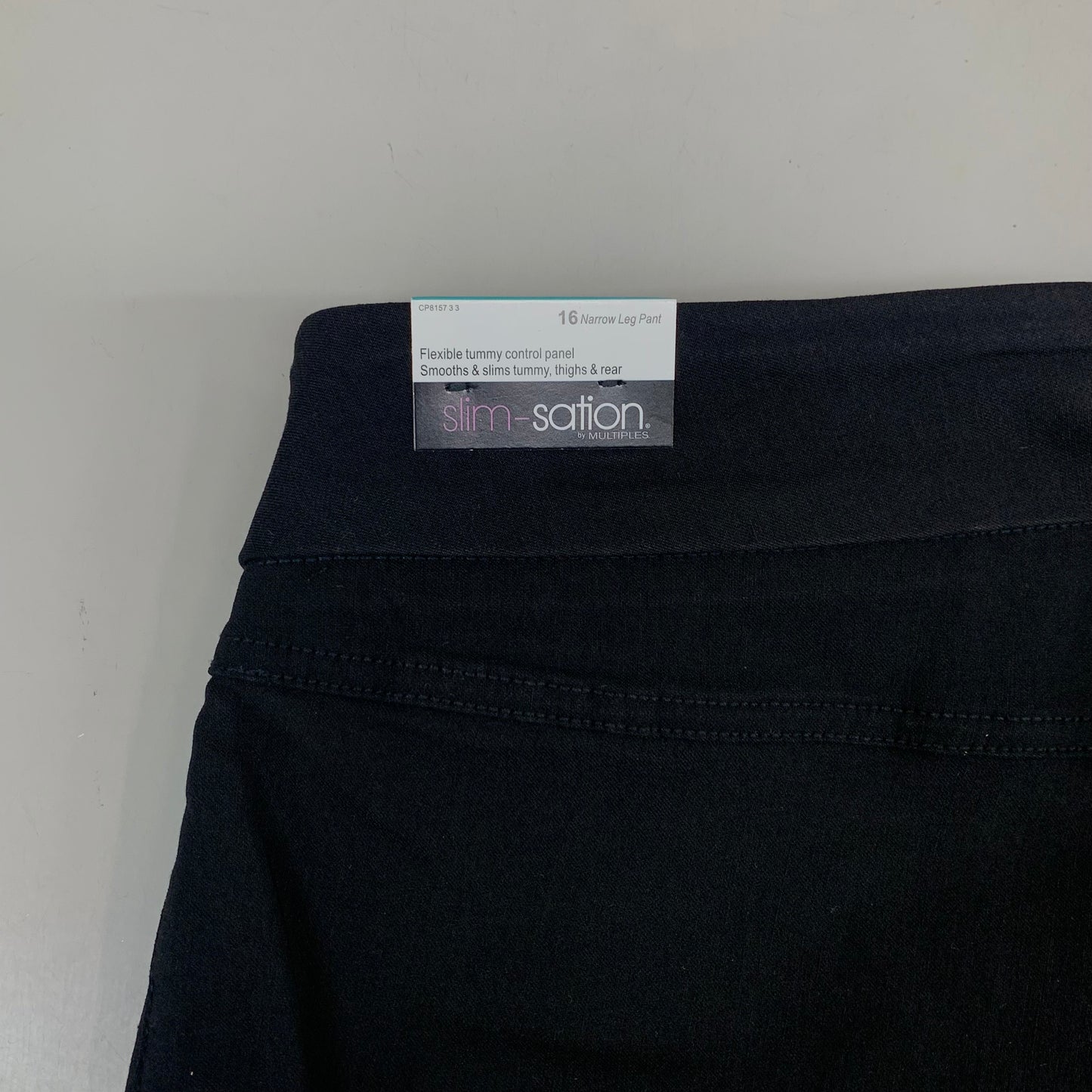 MULTIPLES Narrow Leg Pant Petite Women's Sz 16 Black