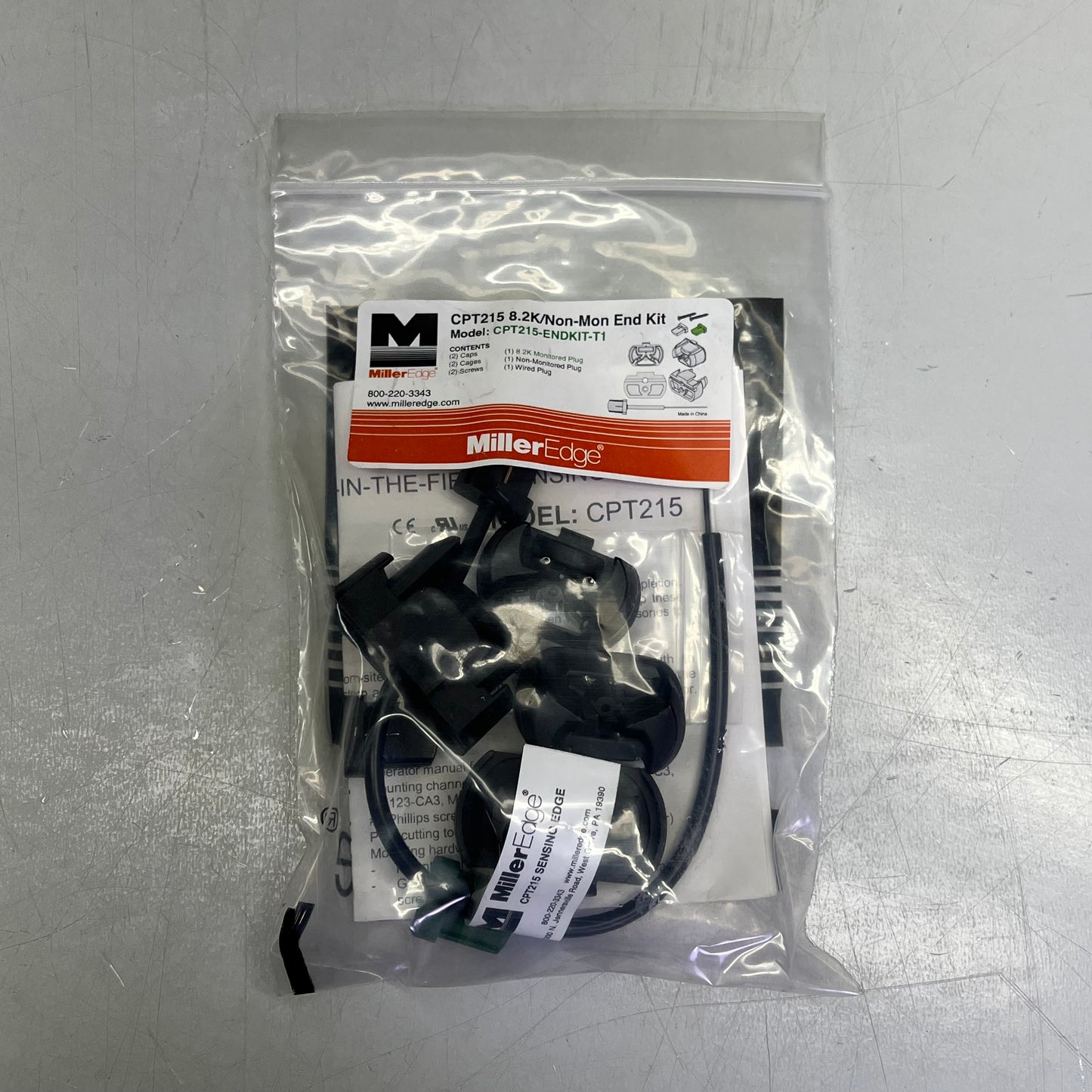 MILLER EDGE 8.2K & Non-Monitored End 9 Piece Kit Black/Green CPT215-ENDKIT-T1