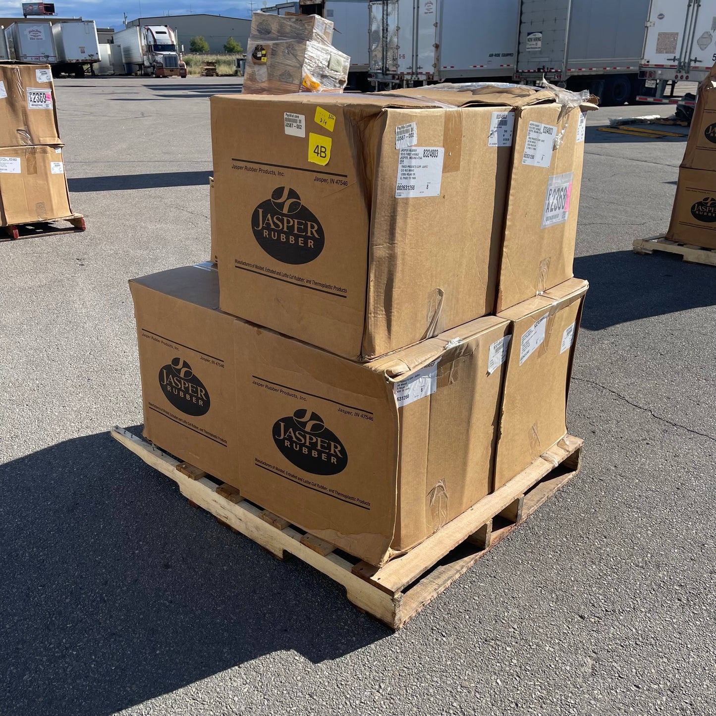 ZA@ Pallet of JASPER RUBBER Round Gaskets 3.5” Dia 002631268 (AS-IS)(A)