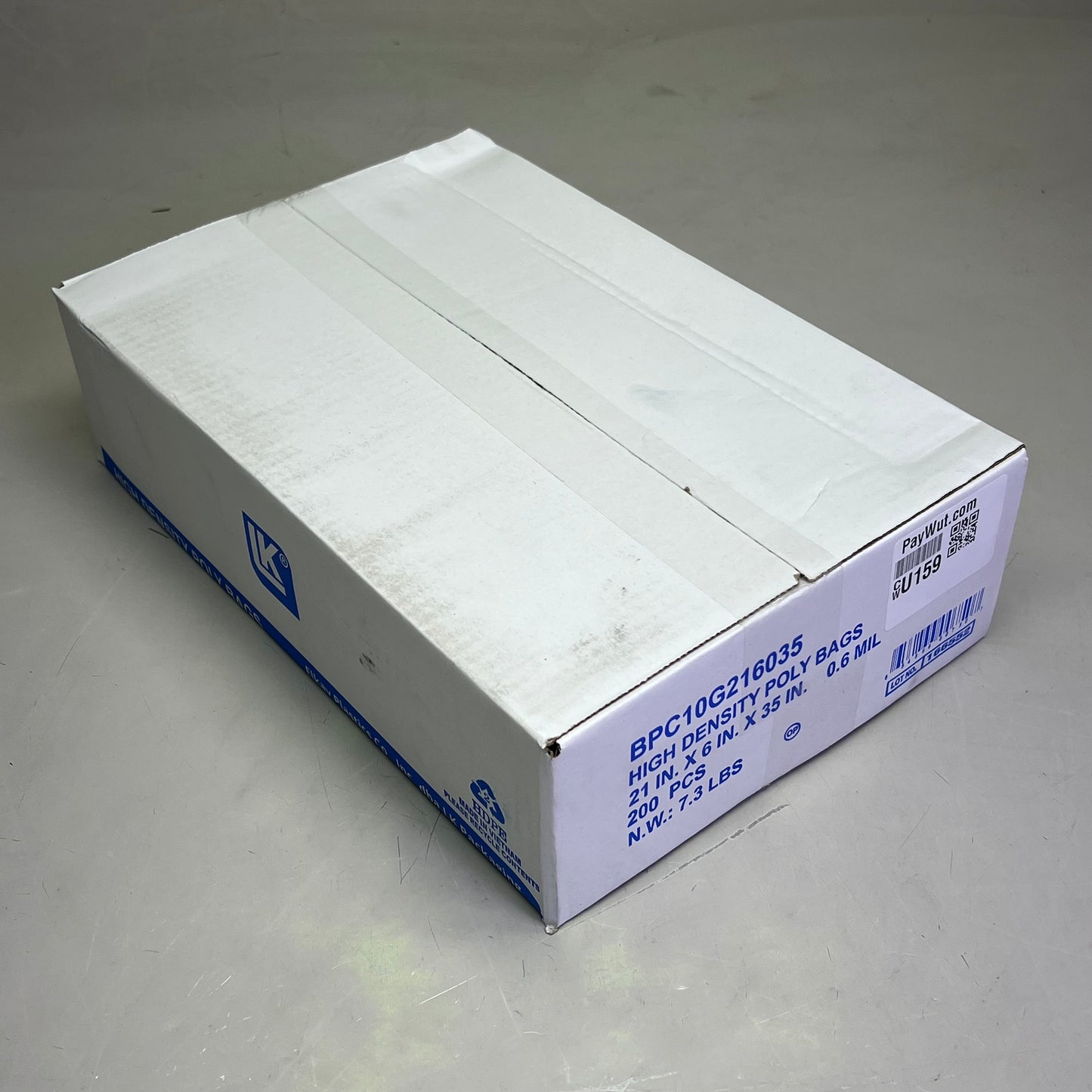 ELKAY PLASTICS (200) High Density Poly Bags 21 In. X 6 In. X 35 In.