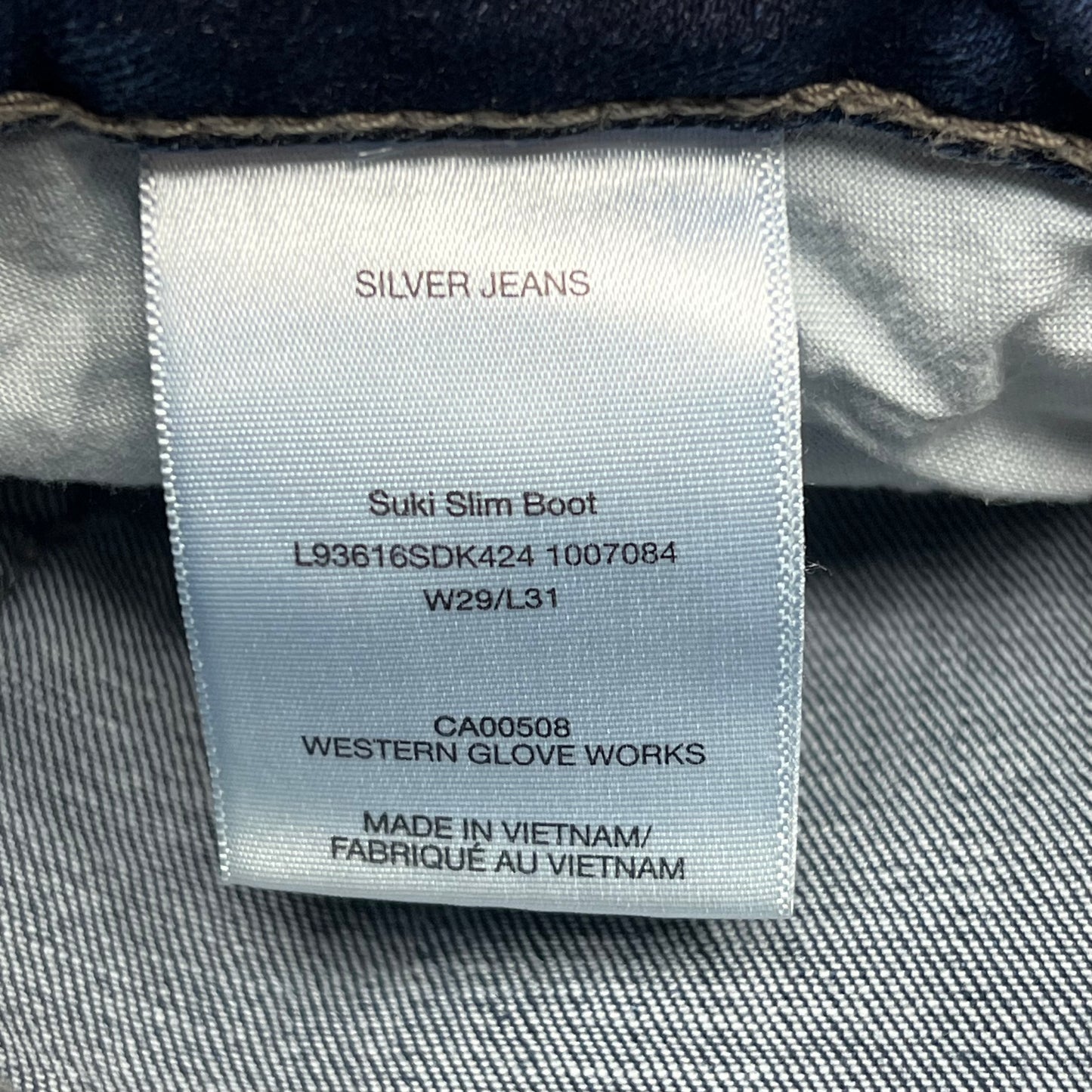 SILVER JEANS CO Suki Slim Bootcut Jeans Women's Sz 29/31 Blue L93616SDK424