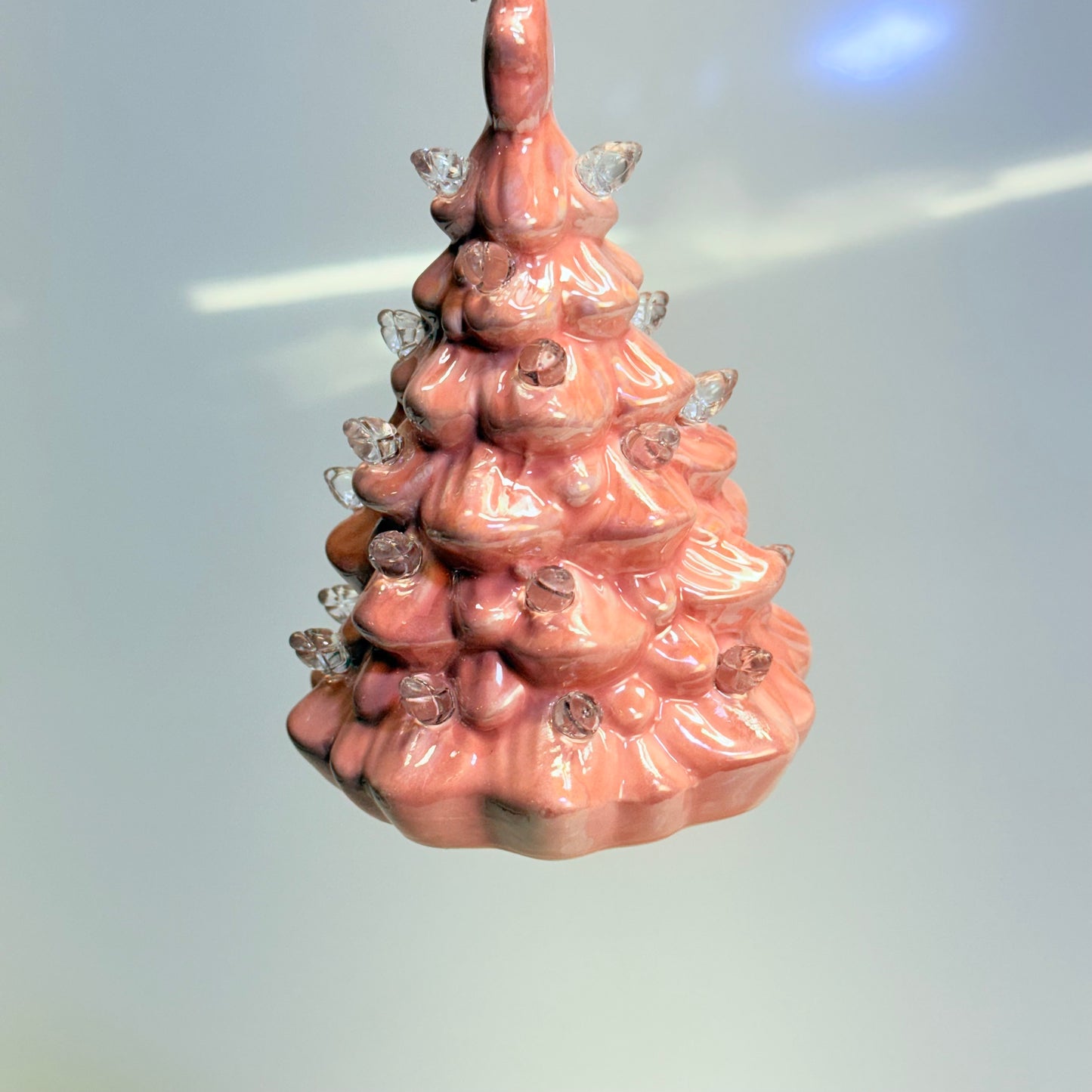 RAZ IMORTS (4 PACK) 5" Retro Vintage Lighted Pink Tree Ornament W/timer 4419036