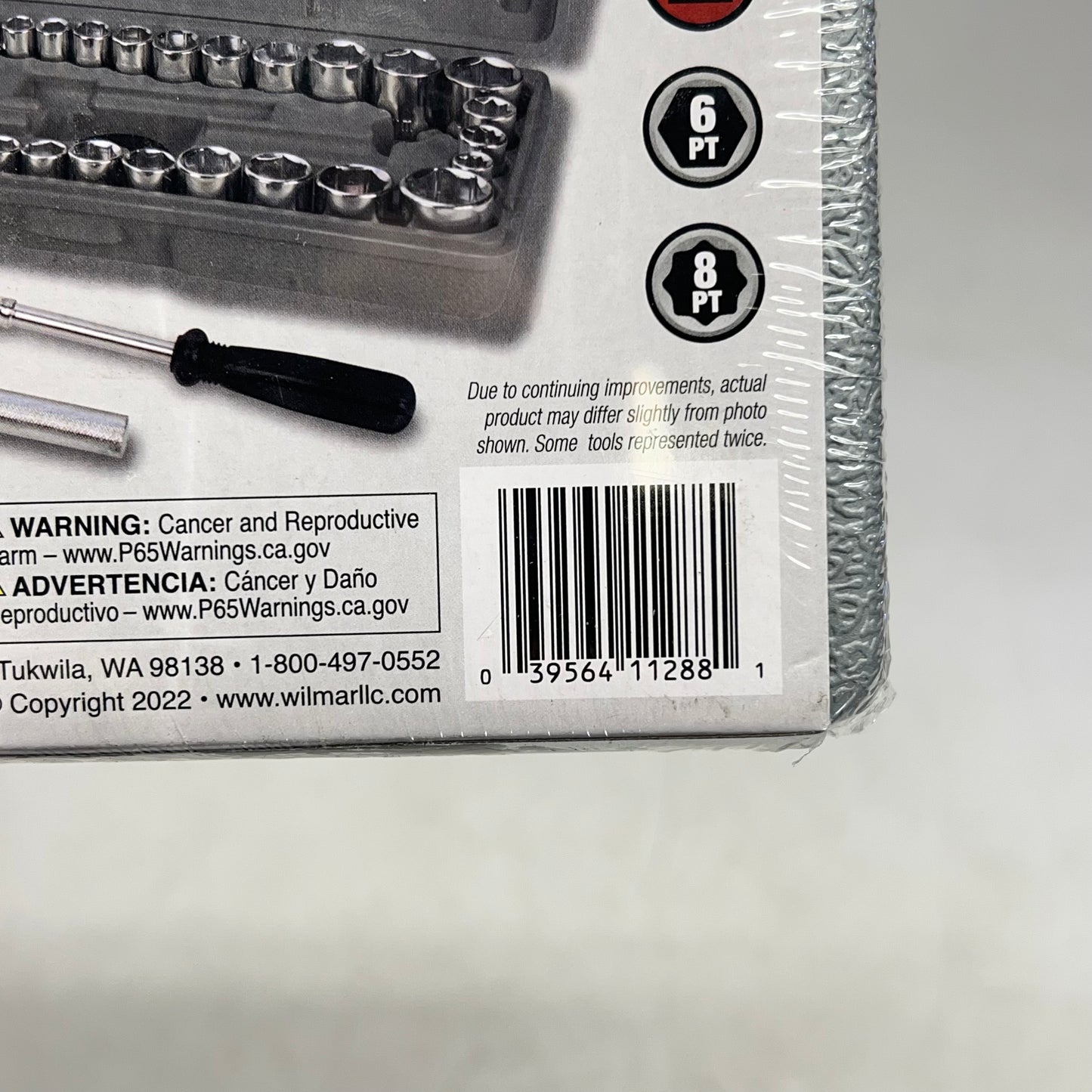 PERFORMANCE TOOL (40 PIECE) Socket Set W/ Ratchet 1/4" & 3/8" Grey/Chrome W1173