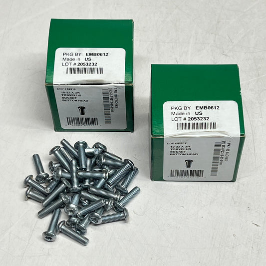 STANLEY (2 PACK) Button Head Socket Screw Alloy Steel 10-32 x 3/4" 353-2312-01