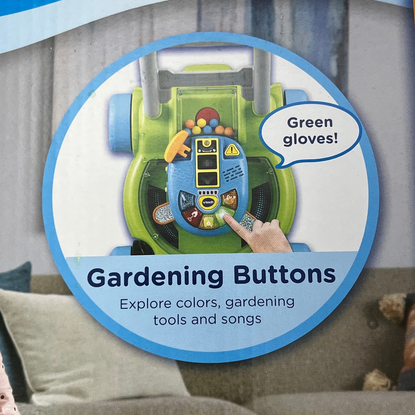 VTECH Pop & Spin Mower 5 Gardening Button 2 Play Modes 85+ Songs 2-5 Years 5526