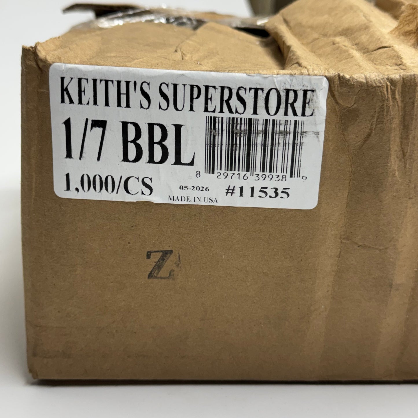 ZA@ KEITH'S SUPERSTORE (1000 Bags) Grocery Bags, White (New Other, Distressed Box)