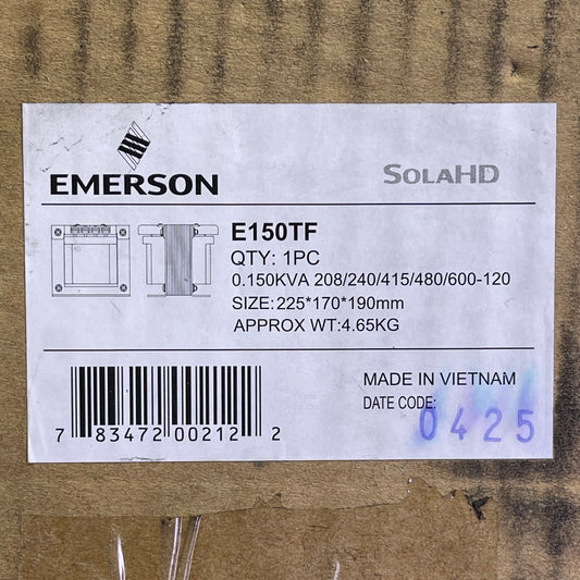 EMERSON SolaHD Industrial Control Transformer E150TF