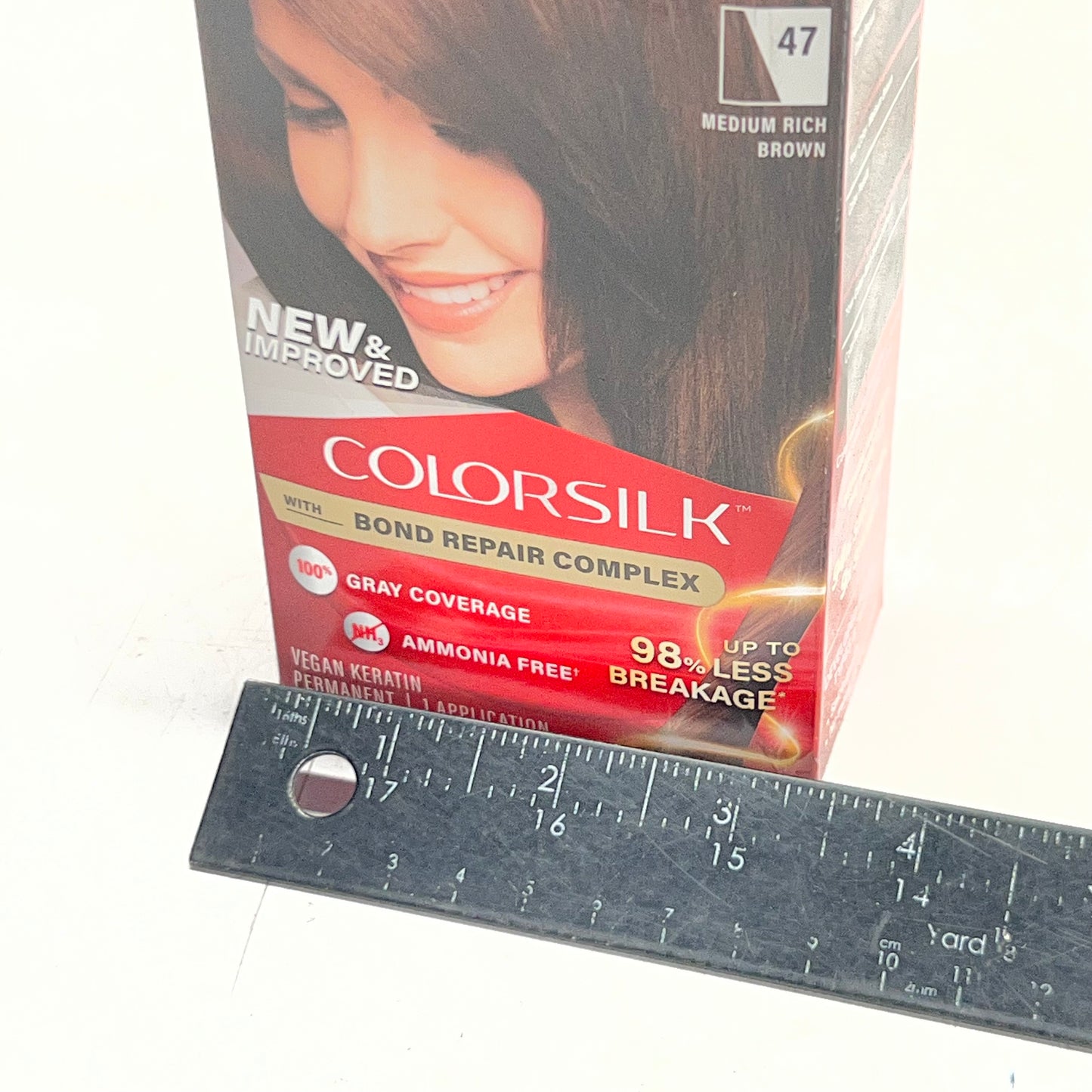 REVLON Colorsilk Beautiful Color 47 Medium Rich Brown Permanent Hair Color, 1 Application