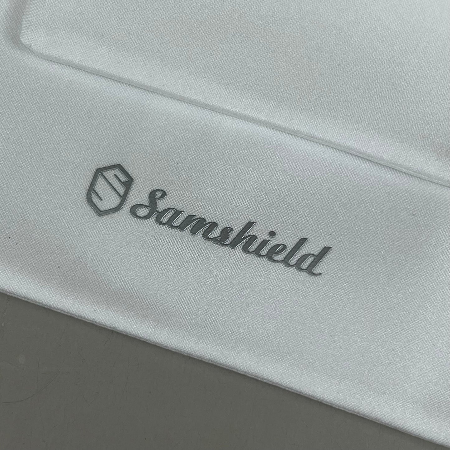 SAMSHIELD Plastron Premium Equestrian Riding Tie Women's Sz XS/S Holo White