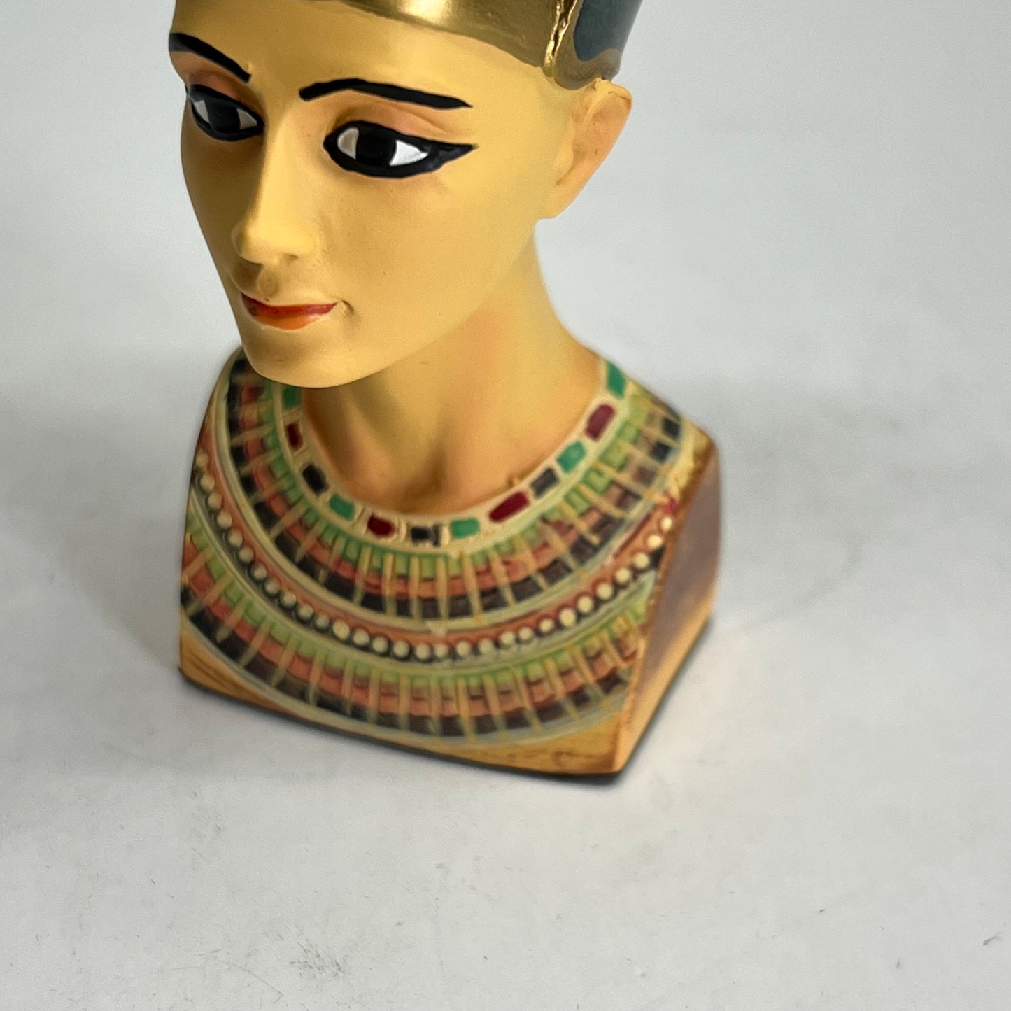 SUMMIT COLLECTION Ancient Egypt Queen Nefertiti Bust Hand Painted Weegyptian 4"