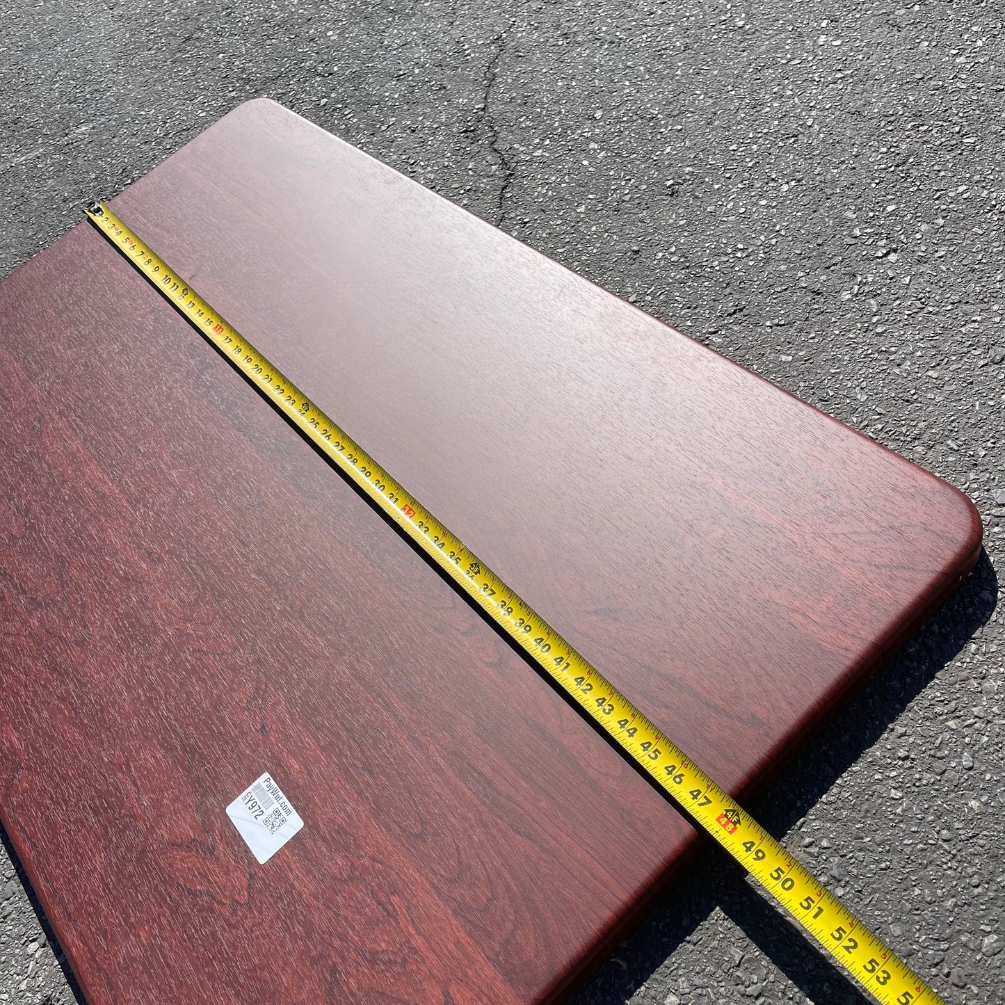 LANCASTER Rectangular Thermo-Formed Table Top 48"x30"x1" Red Mahogany Finish