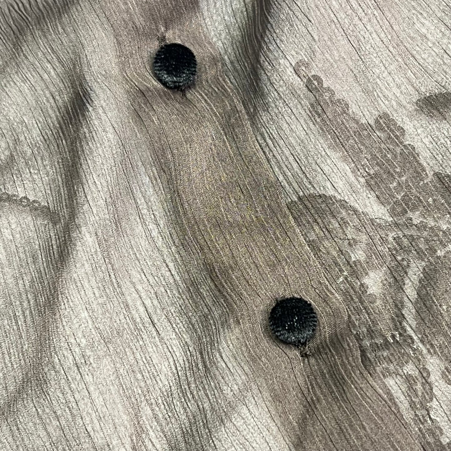 ZARA Button Up Semi-Sheer Sequin Feather Blouse Women's Sz XS Black/Brown