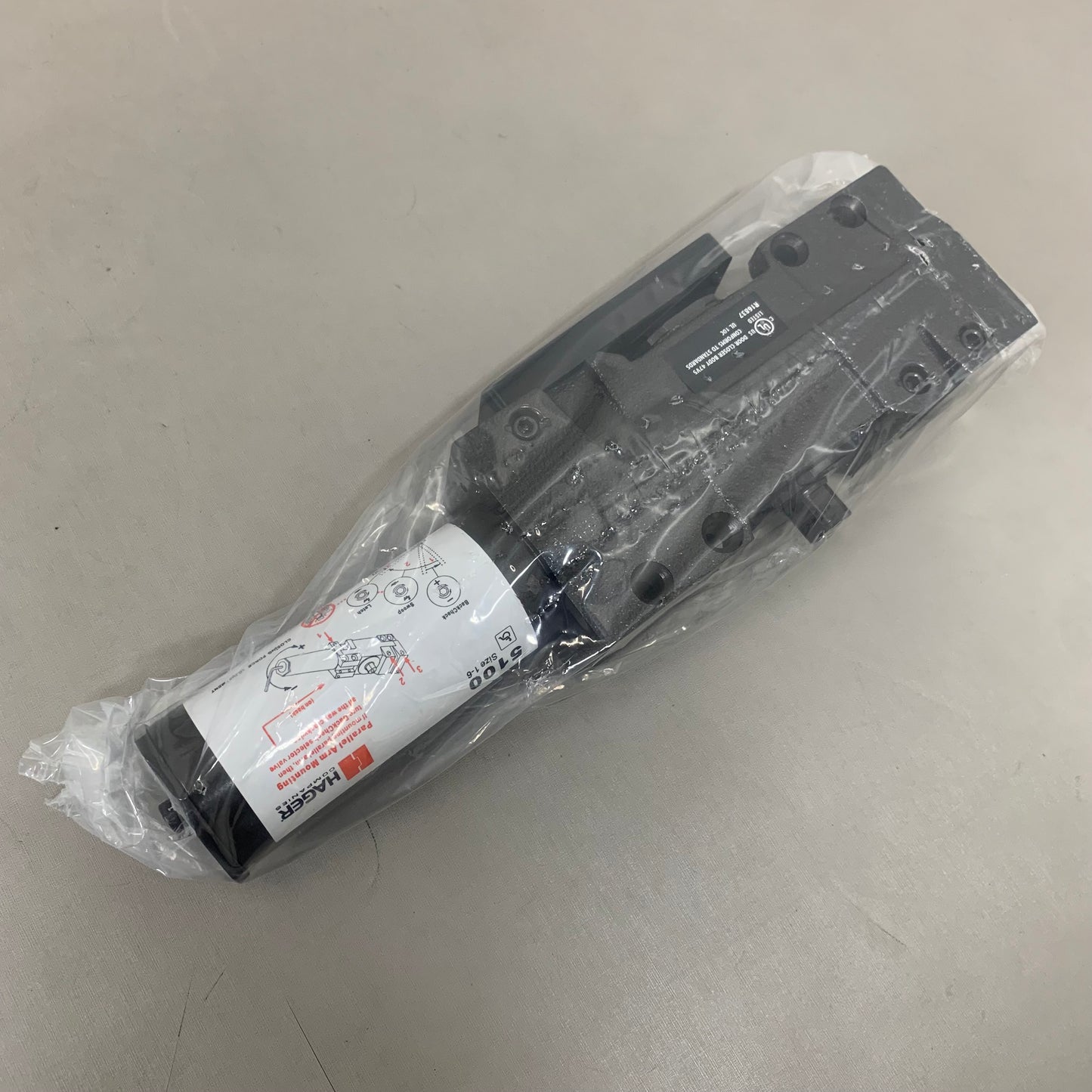 HAGER Cast Iron Door Closer 5100 Series 1-6 Adjust Dark Bronze 5100-MLT-16-DBZ