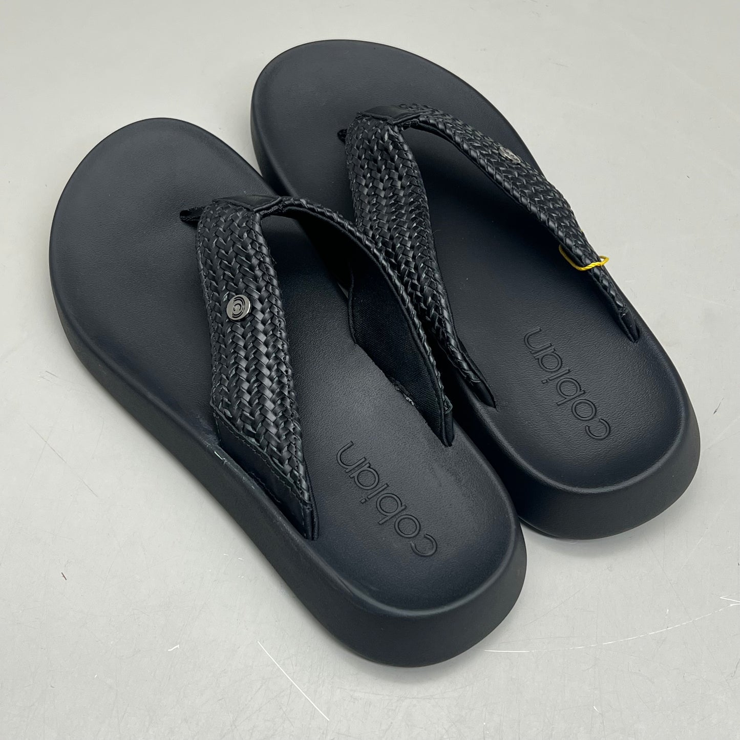 COBIAN Palmilla Braided Synthetic Leather Strap Sandals Women's Sz 10 EU 41 Black PAL25-001-10