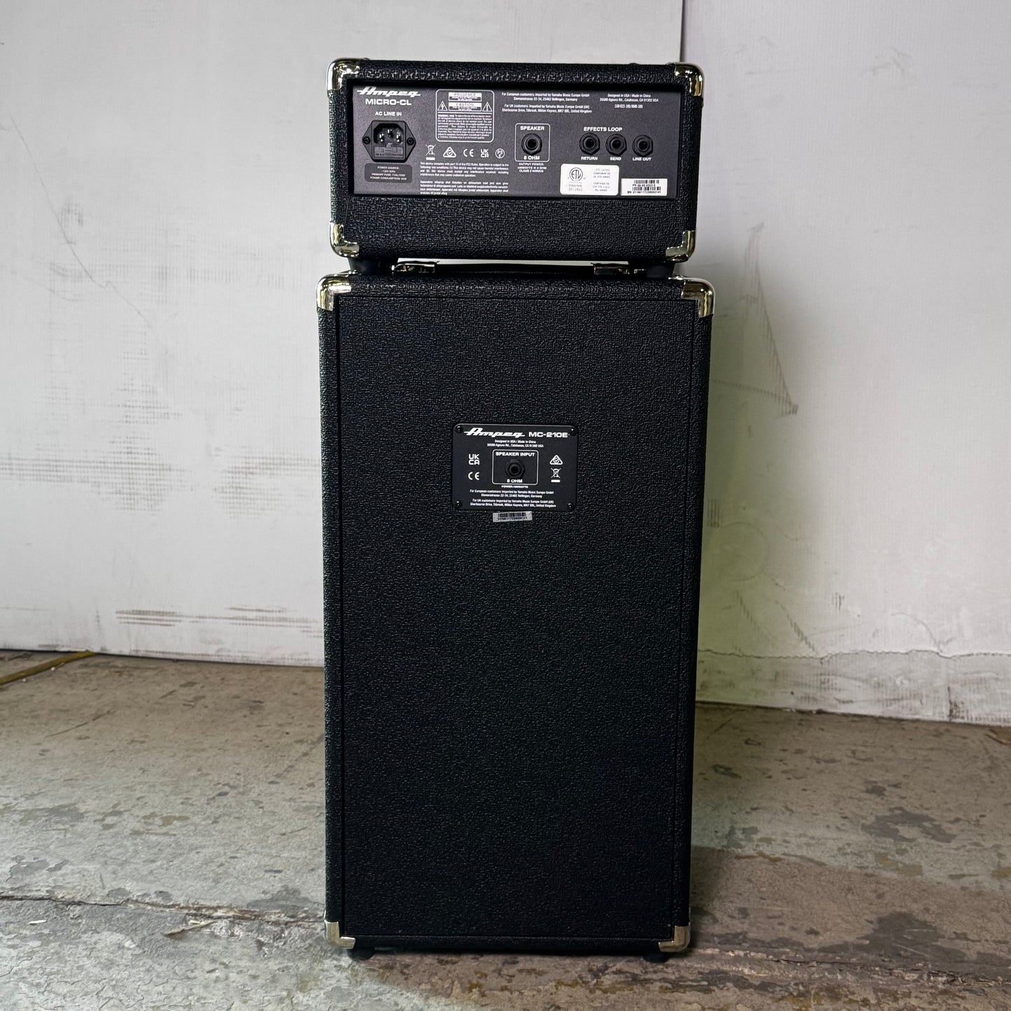 AMPEG Micro-CL 100 Watt Bass Stack 2x10" Cabinet 3 Band EQ MICRO-CL&MC-210E