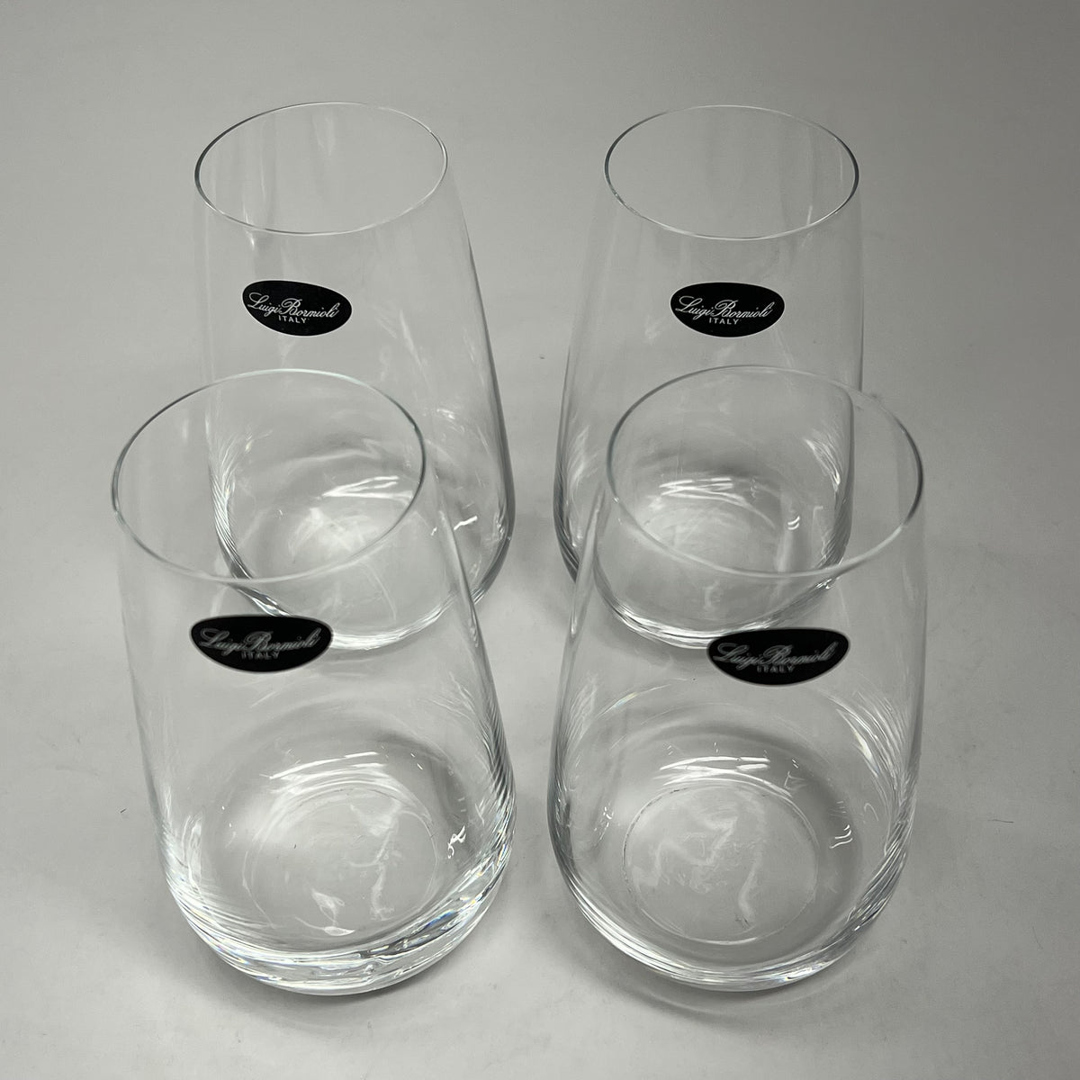 LUIGI BORMIOLI (SET OF 4) Talismano Highball Glasses Ultra Thin Rim 15.25oz