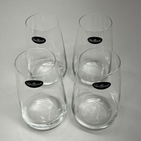 LUIGI BORMIOLI (SET OF 4) Talismano Highball Glasses Ultra Thin Rim 15.25oz