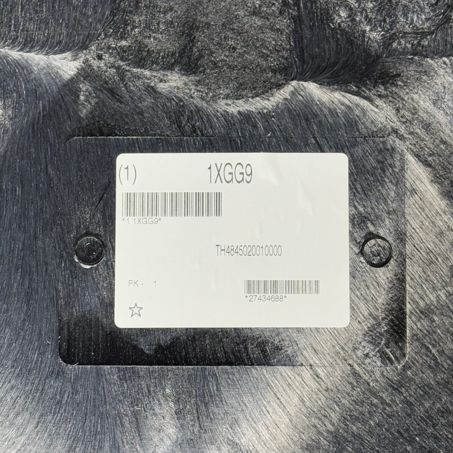 BUCKHORN Plastic Bulk Container Cover Sz 48 1/4 in x 45 1/4 in, Black 1XGG9