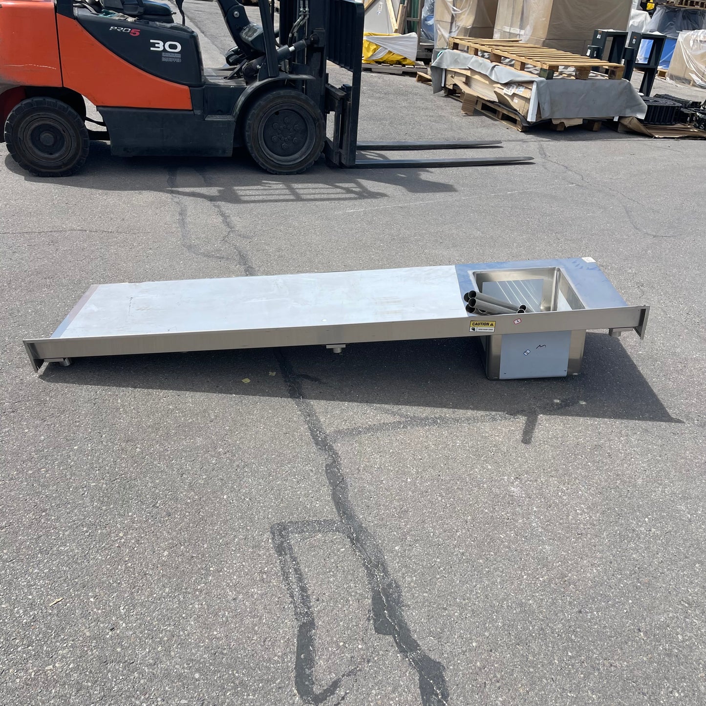 Z@ Pallet of REGENCY Work Table w/ Left Sink Stainless Steel 600ST3096L (NEW)