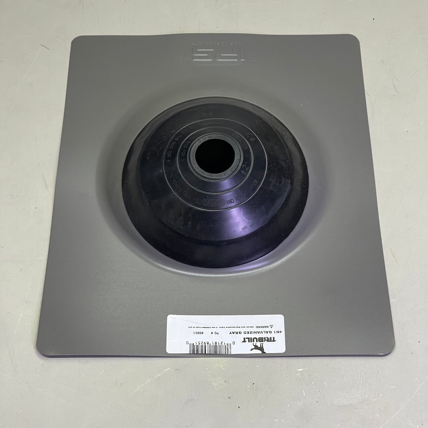 TRIBUILT 4N1 Galvanized Roof Flashing 12" x 16" Base Grey 89251