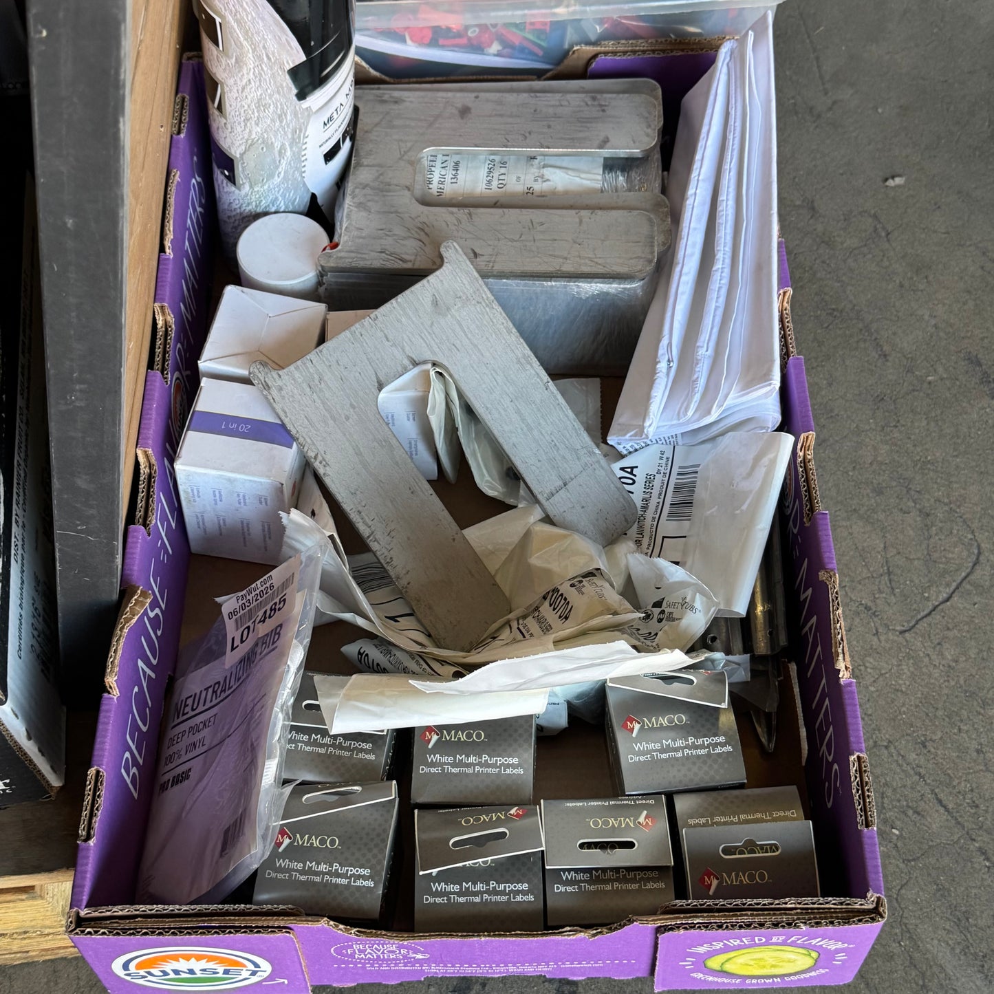 ZA@ Pallet of Magenta Ink, Printer, Cartridge Filter, Purpose Labels, Motor Oil, Etc… (AS-IS)