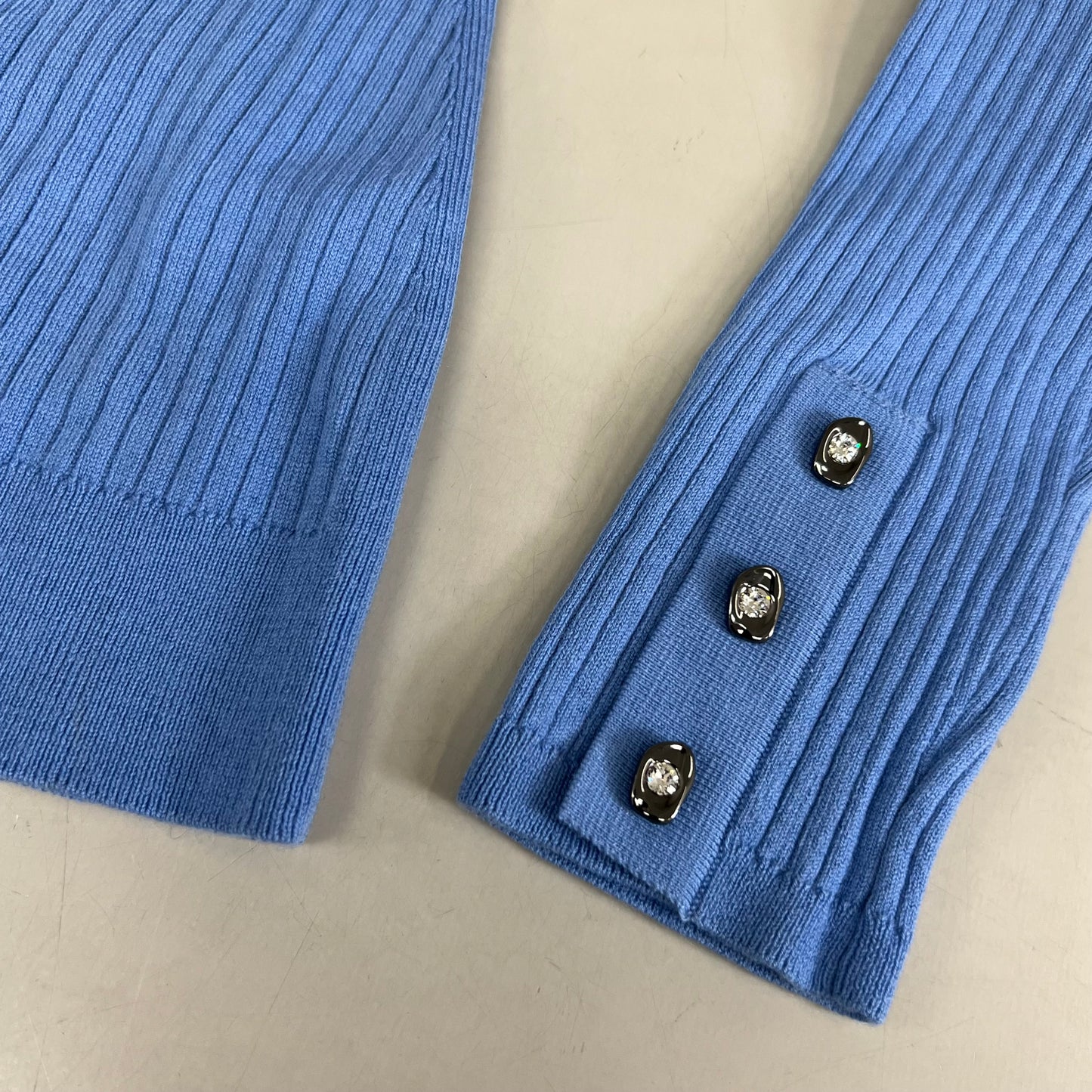 SAMSHIELD Lidia Classic Equestrian Sweater Women's Sz S Washed Blue