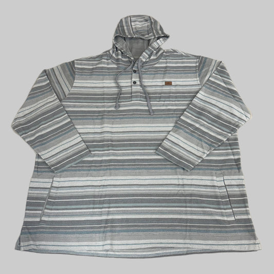 O'NEILL On Bavaro Stripe Button Pullover  Men's Sz 5XL Grey 002482891