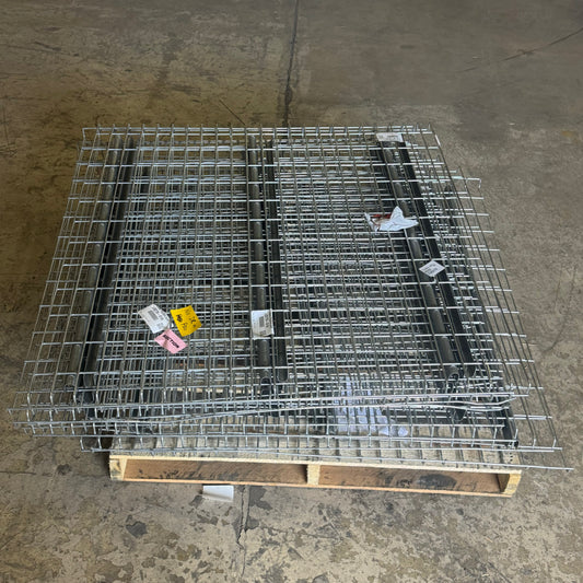 ZA@ Pallet of Grey Rack Wire Deck (7 Pcs) 4846A3 Sz 49”Lx46”W (AS-IS, Someting Damage)