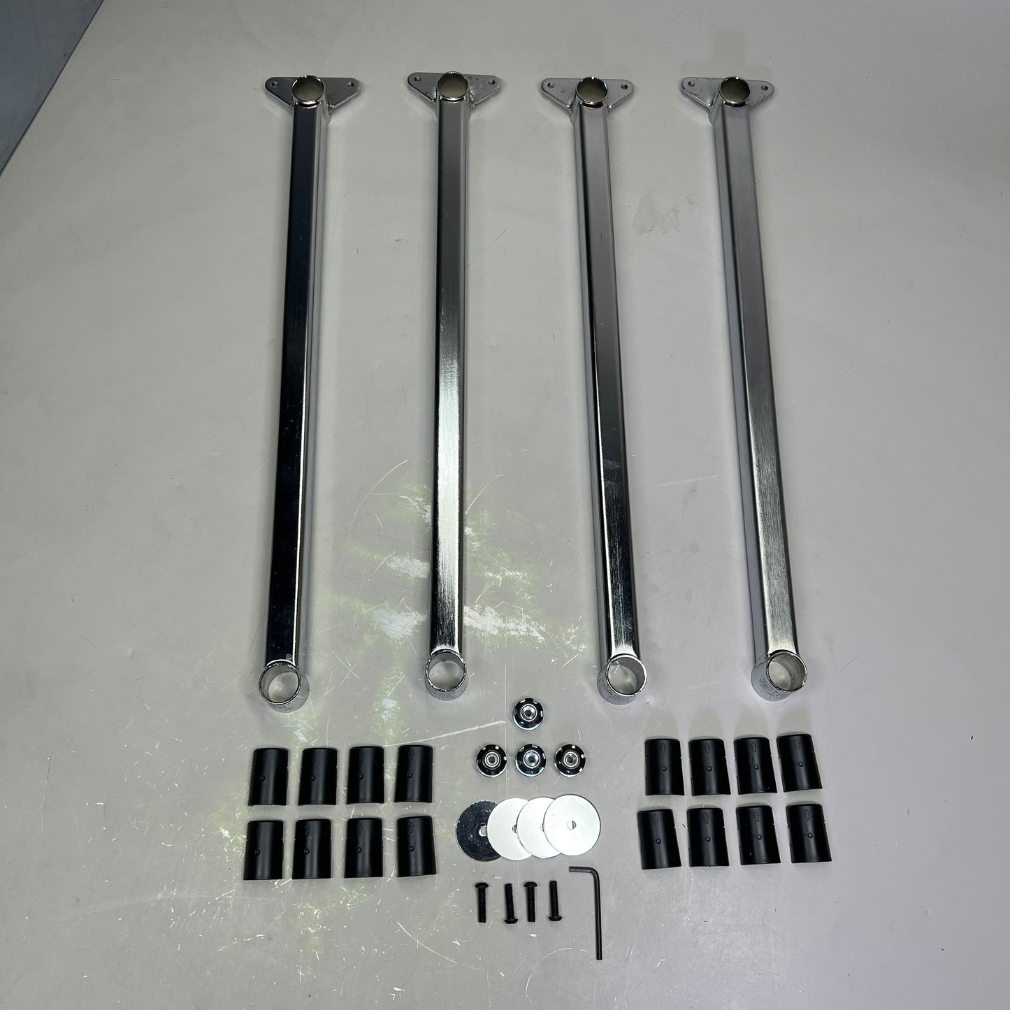 QUANTUM STORAGE (1 SET)Security Door Mounting Bracket 24"D Chrome Plated SDMB24C