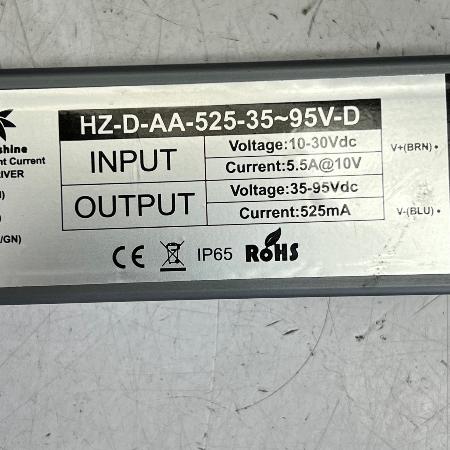 GREENSHINE Constant Current Led Driver 10-30Vdc Input HZ-D-AA-525-35-95V-D