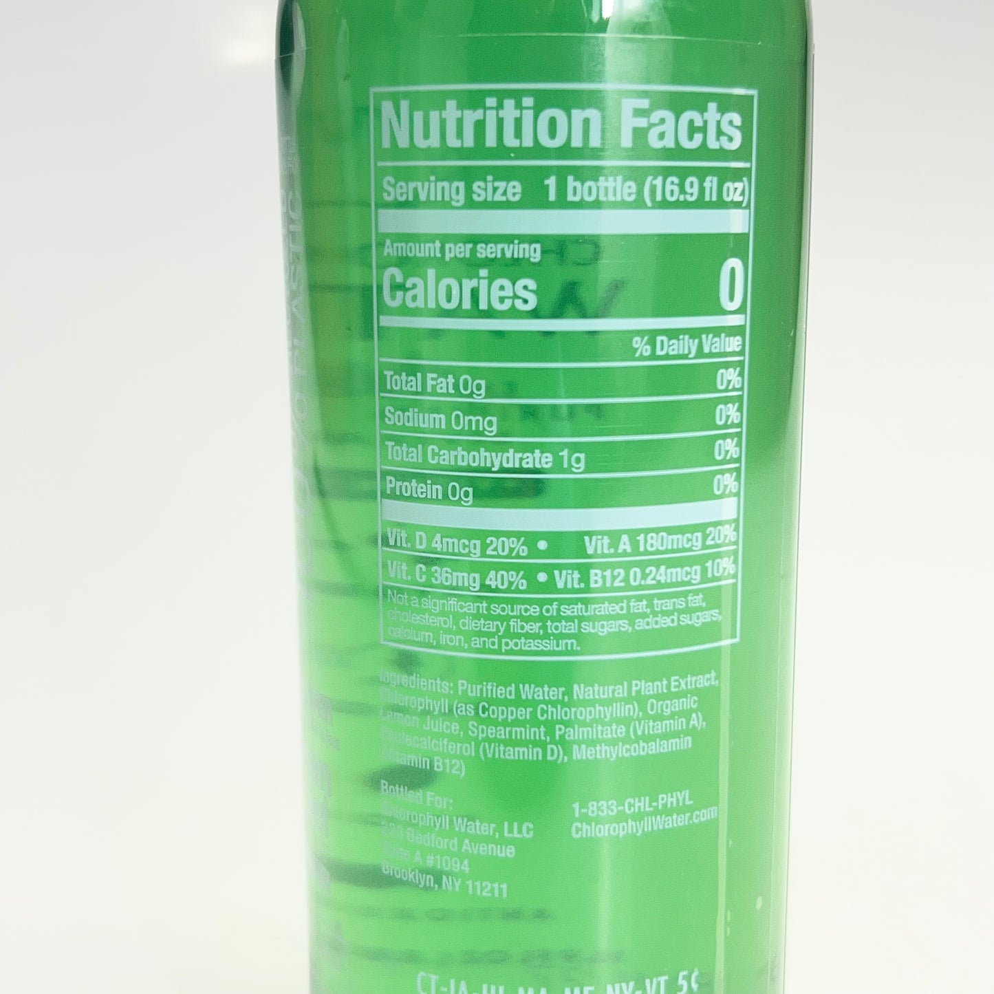 CHLOROPHYLL WATER (6 PACK) Certified Clean Label, Chlorophyll Liquid Drops in Purified Water 16.9 fl. oz. Green BB 11/27