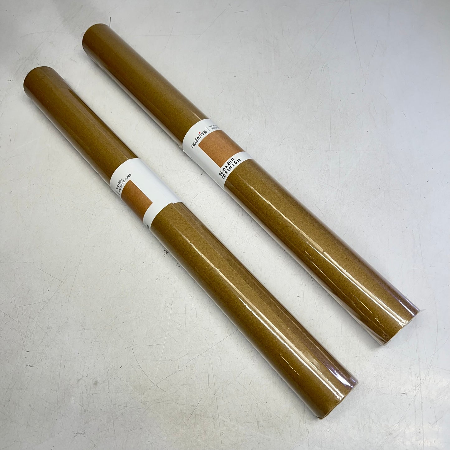 RECOLLECTIONS Paper Roll for Crafting or Wrapping 24" x 20ft Brown 10683722