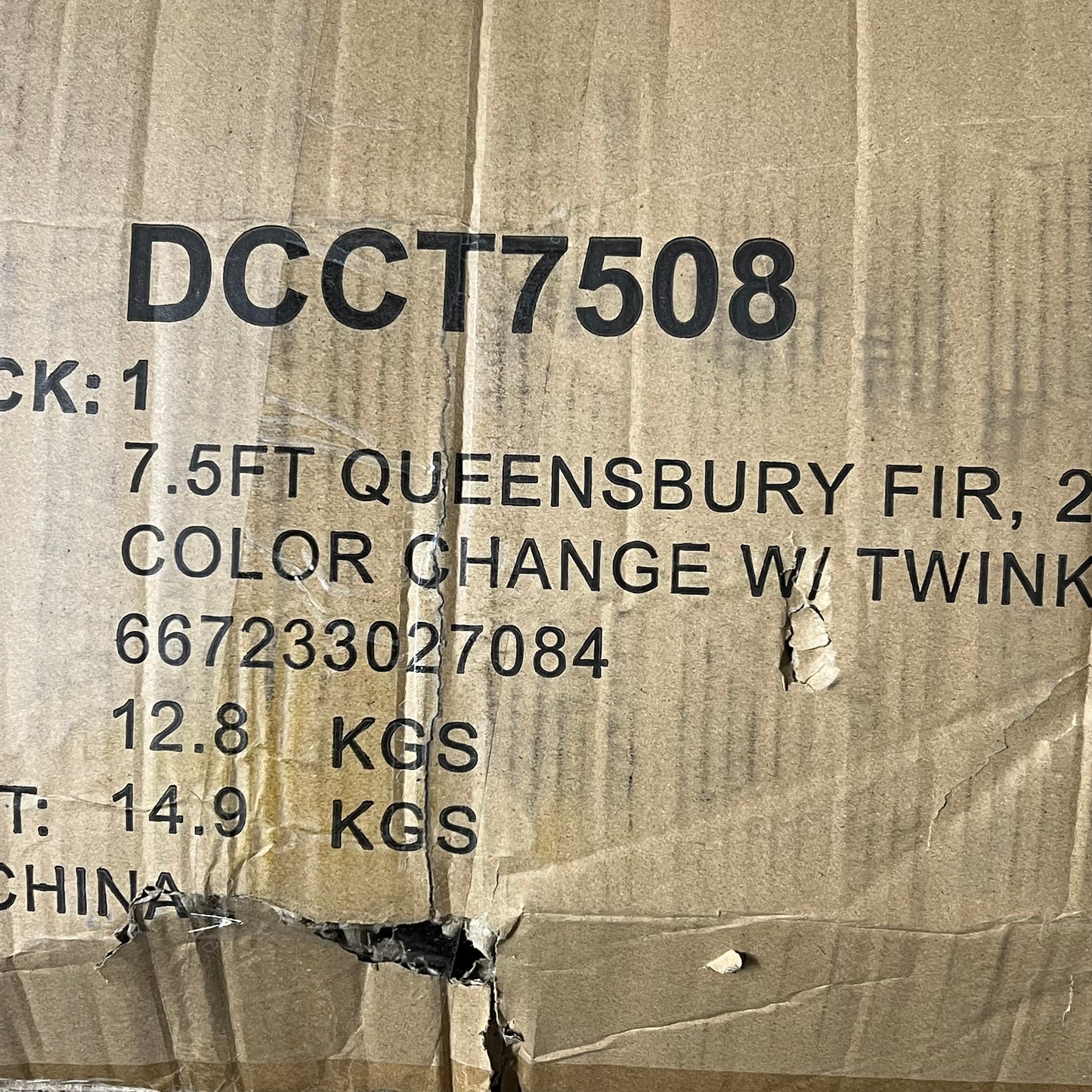 HAUTE DECOR  LED Pre-Lit Queensbury PE Fir Christmas Tree 7.5 ft Green DCCT7508