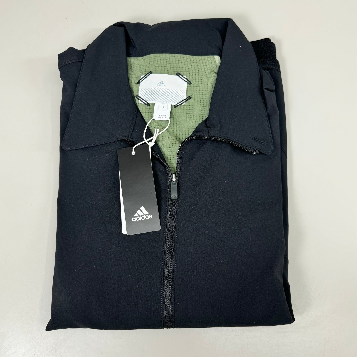 ADIDAS Men's Adicross BRCDA Golf Jacket Sz-L Black HA3613