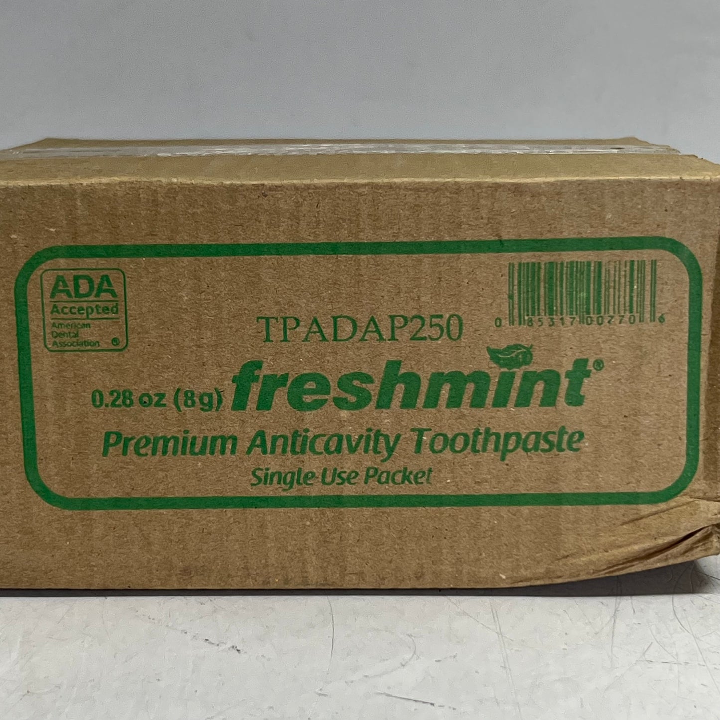 ZA@ FRESHMINT (250 PACK) Premium Anticavity Toothpaste TPADAP250 BB 08/26