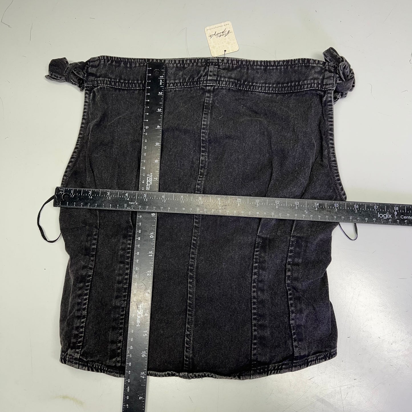 FREE PEOPLE 100% Cotton Louie Indigo Top Women's Sz M Black 98546724