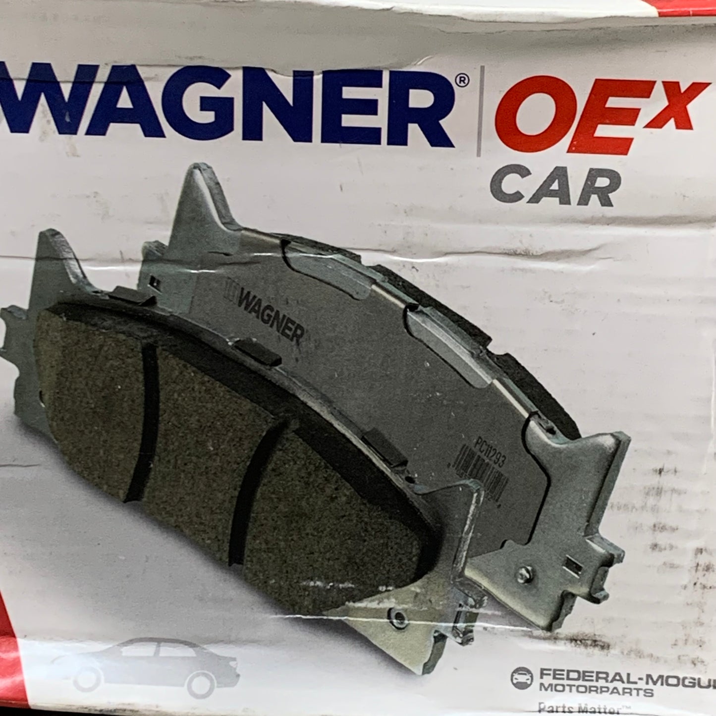 WAGNER OEx Premium Ceramic Disc Brake Pad Set 5 1/2" x 2" Grey OEX815