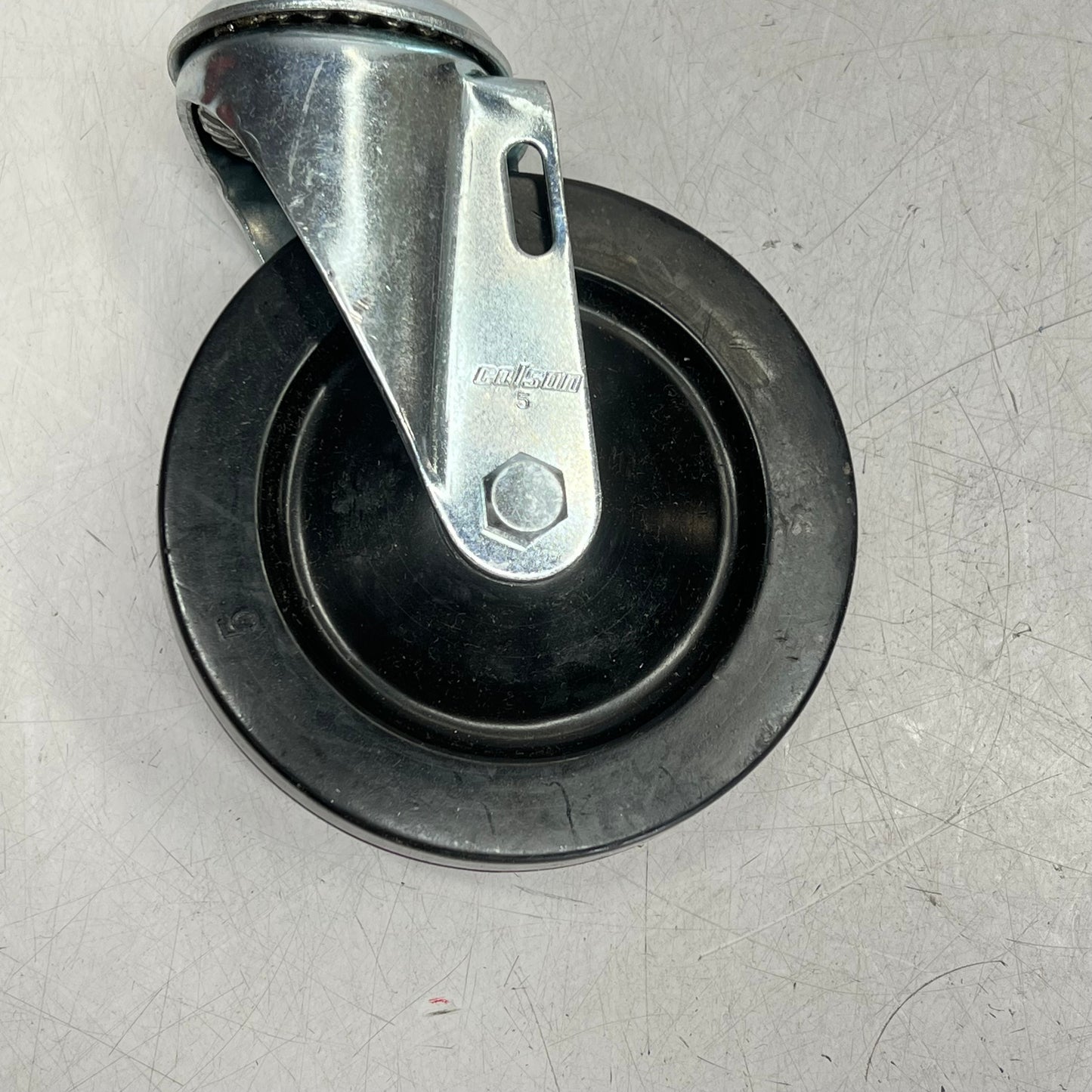 METRO (SET OF 4) Swivel Stem Casters Resilient Rubber Wheel Treads 5" 5M