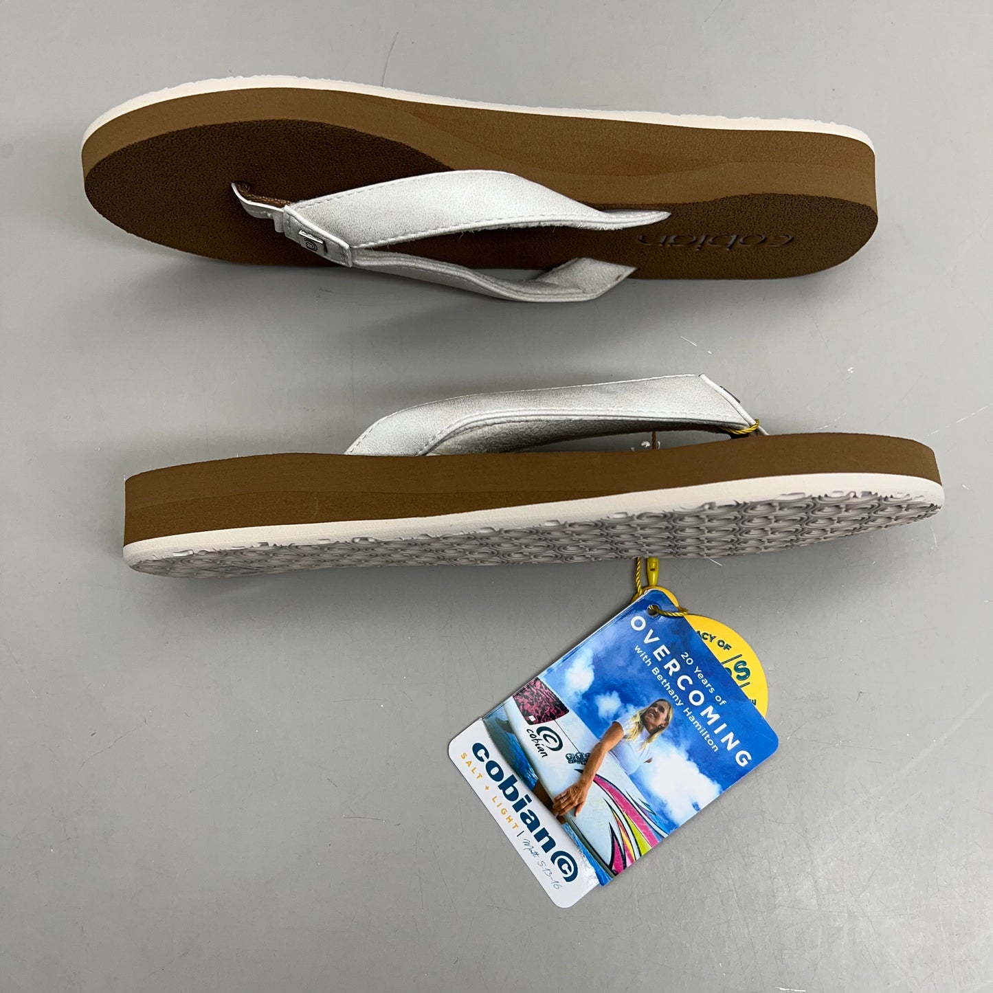 COBIAN Skinny Bounce Comfortable Synthetic Strap Women's Sz 10 White SKI25-110-10