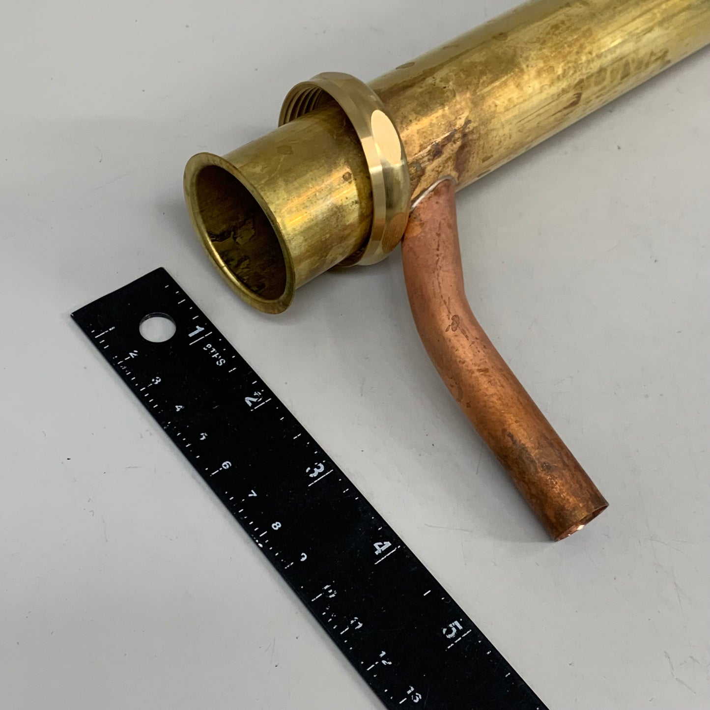 DEARBORN Dishwasher Tailpiece W/ Brass Nut 1 1/2" Sweat Branch Brass 813B-3