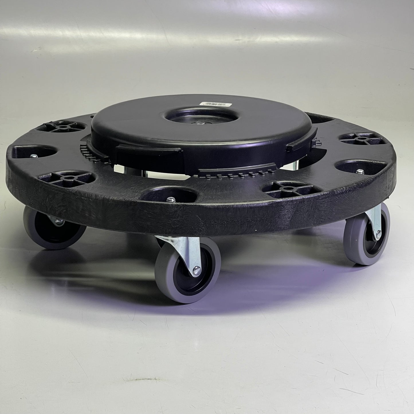 CARLISLE Bronco Round Trash Can Dolly W/ Replaceable Casters 18" Dia x 6" H 3691003