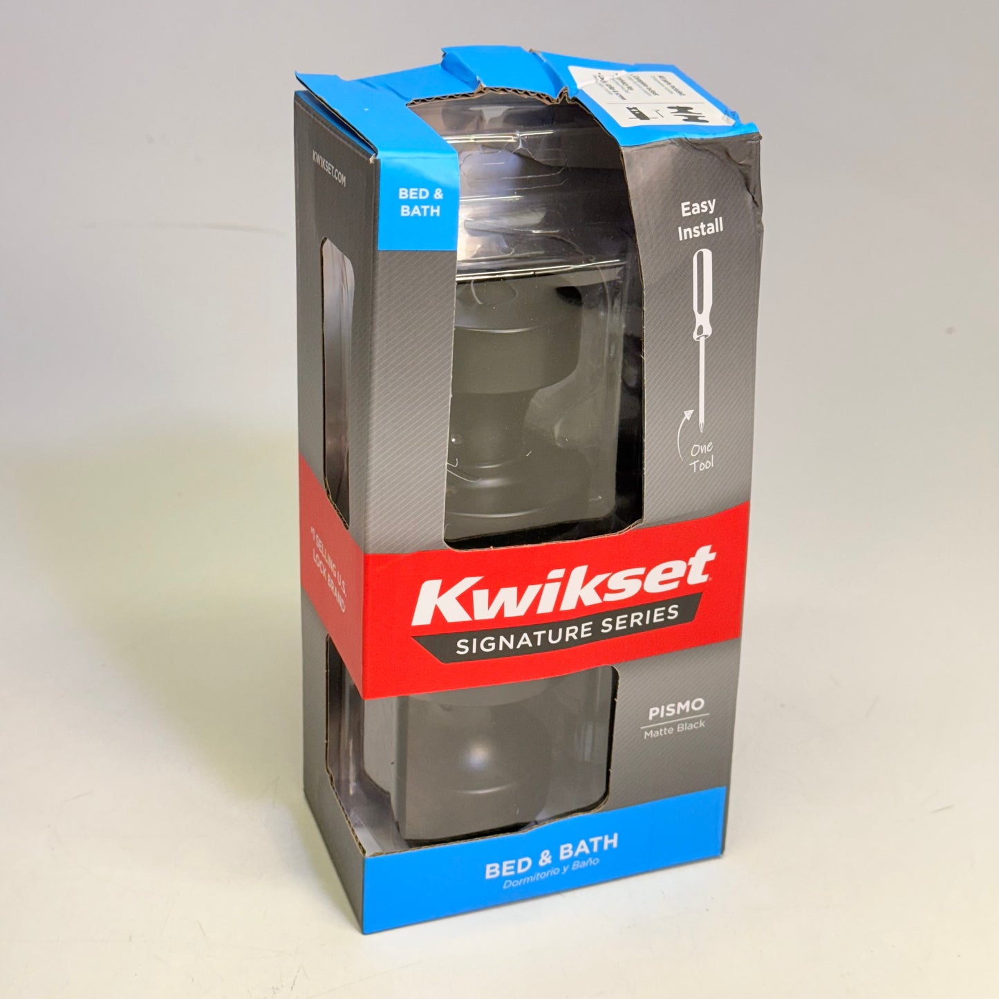 ZA@ KWIKSET Signature Series Bed & Bath Microban PISMO Matte Black 97300-930(New-Other)